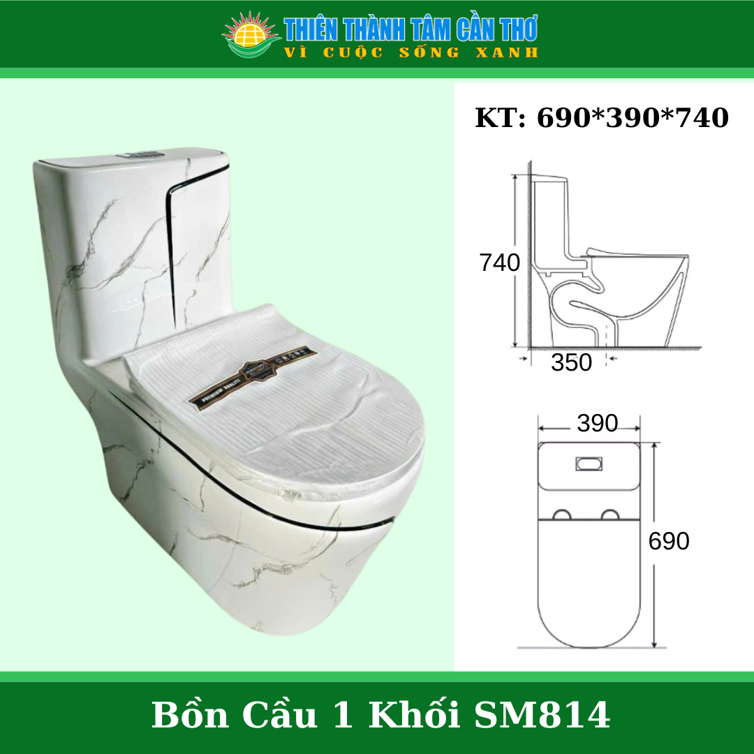 Bồn cầu 1 khối Sumo SM814